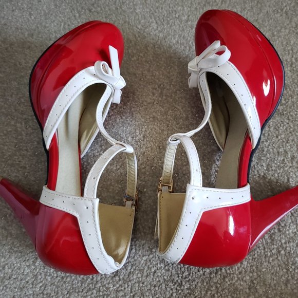 Vero Cuoio Shoes - Vero Cuoio RED and White Stilettos Size 38